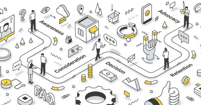 Customer journey illustration